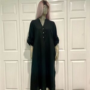 Francesca Bettini Black Midi Dress